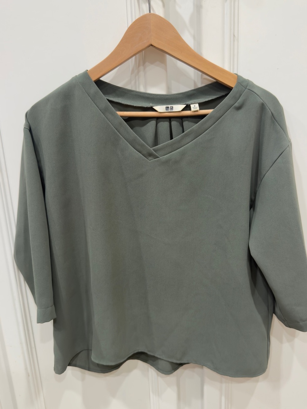 UNIQLO Women's Sage V-Neck Blouse